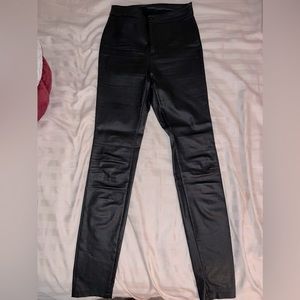 BLACK FAUX LEATHER PANTS